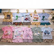 Bộ cotton tre xuất Hàn áo ngắn quần đùi cho bé