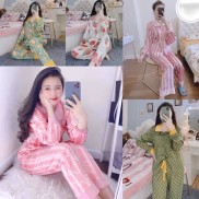 Bộ Lụa Cổ Sen Tay Dài
