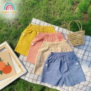 Quần đùi trẻ em túi sườn nhiều màu sắc cho bé trai bé gái từ 10-23kg