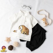 Bộ quần áo đũi hổ béo cho bé trai Magickids