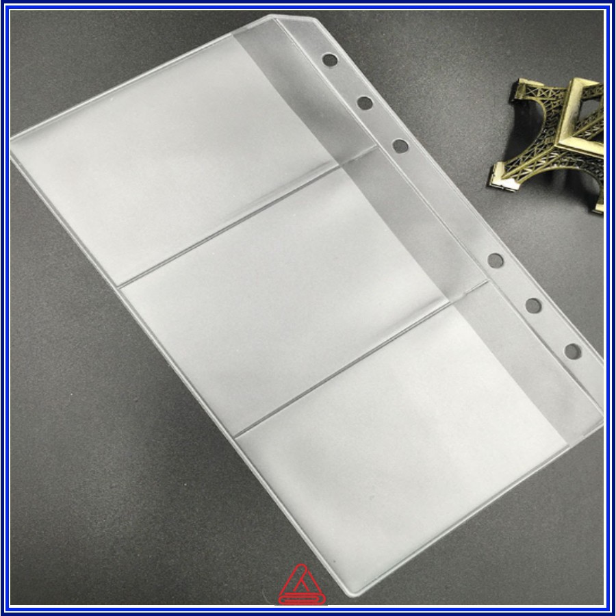 Túi pvc cho sổ còng planner, A5/A6, loại 3-4 ngăn