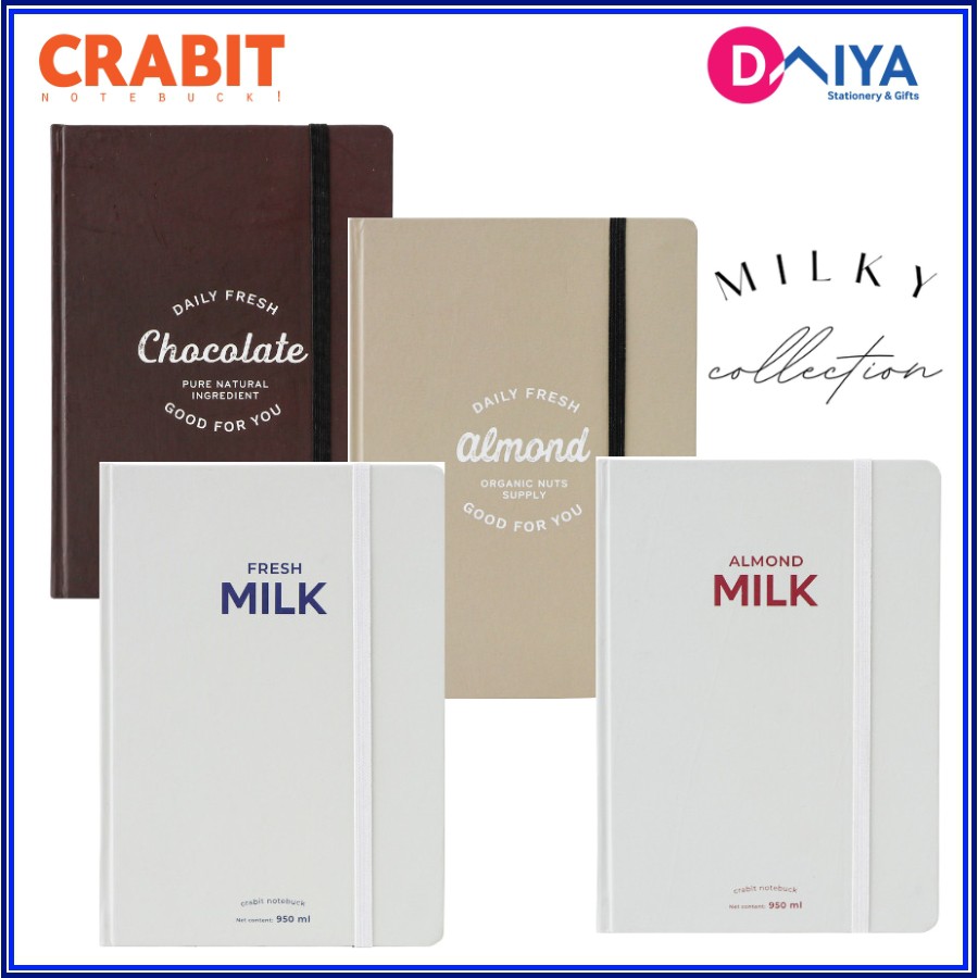 Sổ tay Crabit Milky Collection, 180 trang