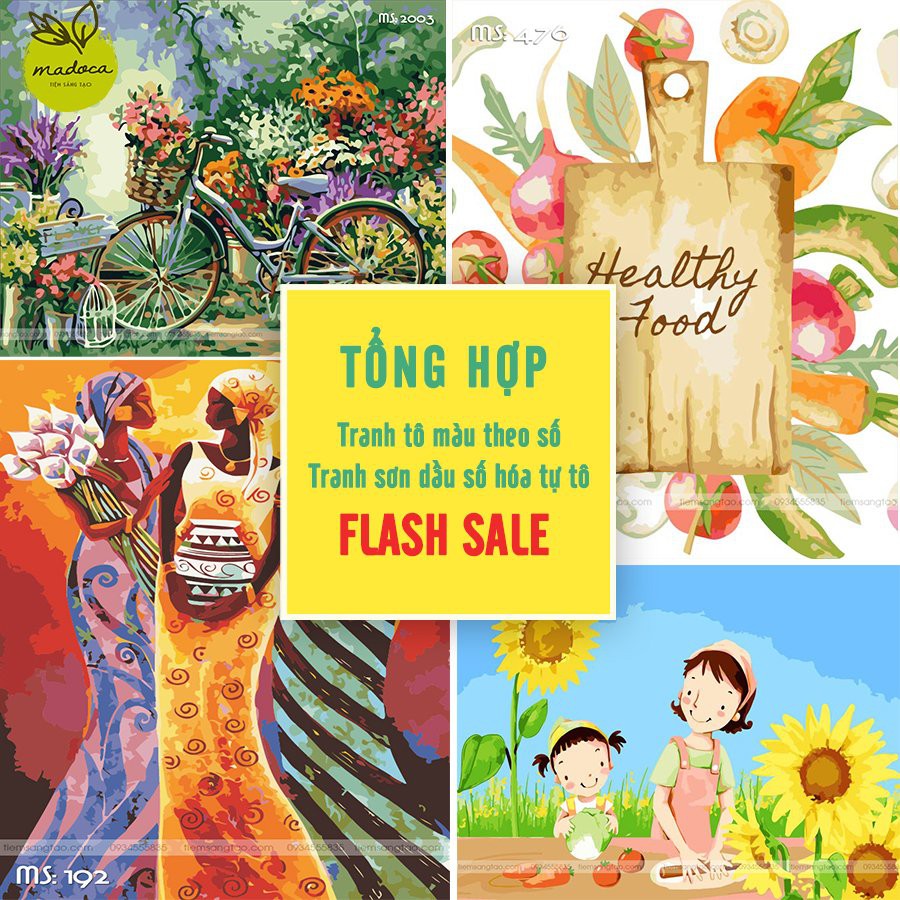 Tranh tô màu theo số Madoca - Cung Hoàng Đạo kích thước 40x50cm (có khung)