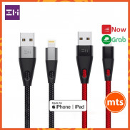Cáp Lightning gen 2 ZMI AL806 1m Chuẩn MFi sạc nhanh cho iphone ipad cao cấp bọc dù siêu bền - Minh Tín Shop