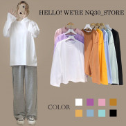 Áo Thun Tay Dài NQ30_store Form Rộng Đen Trắng Nam Nữ Ullzang