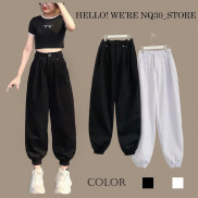 Quần Jogger JEMI BigSize Chất Kaki Trơn Suông Rộng Bo Gấu Nam Nữ Unisex