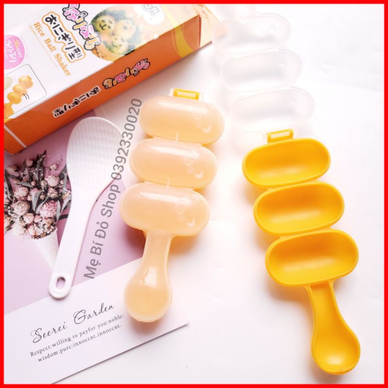 Khuôn Lắc Cơm Làm Bento Cơm Nắm Xuất Nhật Kèm Vá Có Hộp Cho Bé