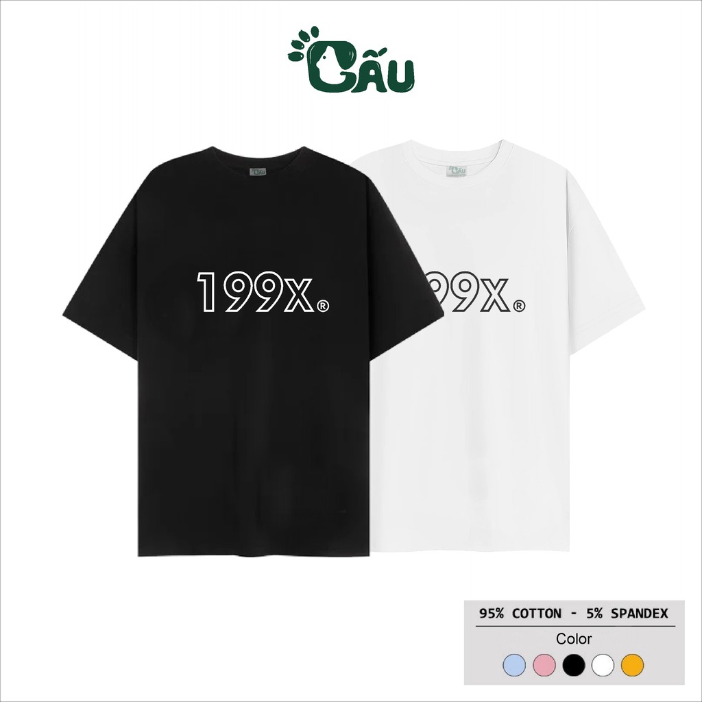 Áo thun tay lỡ Gấu 194 Unisex from rộng phong cách Local Brand Ulzzang vải coton cao cấp dày dặn, co dãn - 199X