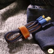 Dây Cáp sạc chuẩn Micro USB Hopuaeon dây dù có viền dành cho điện thoại samsung, oppo,...