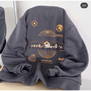 [ ẢNH THẬT ] ÁO SWEATER NỈ XÁM ANGEL PLAY FORM RỘNG  (ẢNH THẬT SHOP CHỤP)