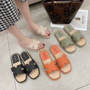 Dép lê nữ quai ngang CHỮ H đế giả cói không hôi chân,chống trơn trượt MSP131