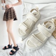 ( 2 MÀU ) Sandal Nữ Học Sinh Quai Vải Dán YIDI Cực Xinh Mới Nhất