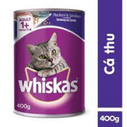 5 lon mèo whiskas vị cá thu lon 400gr
