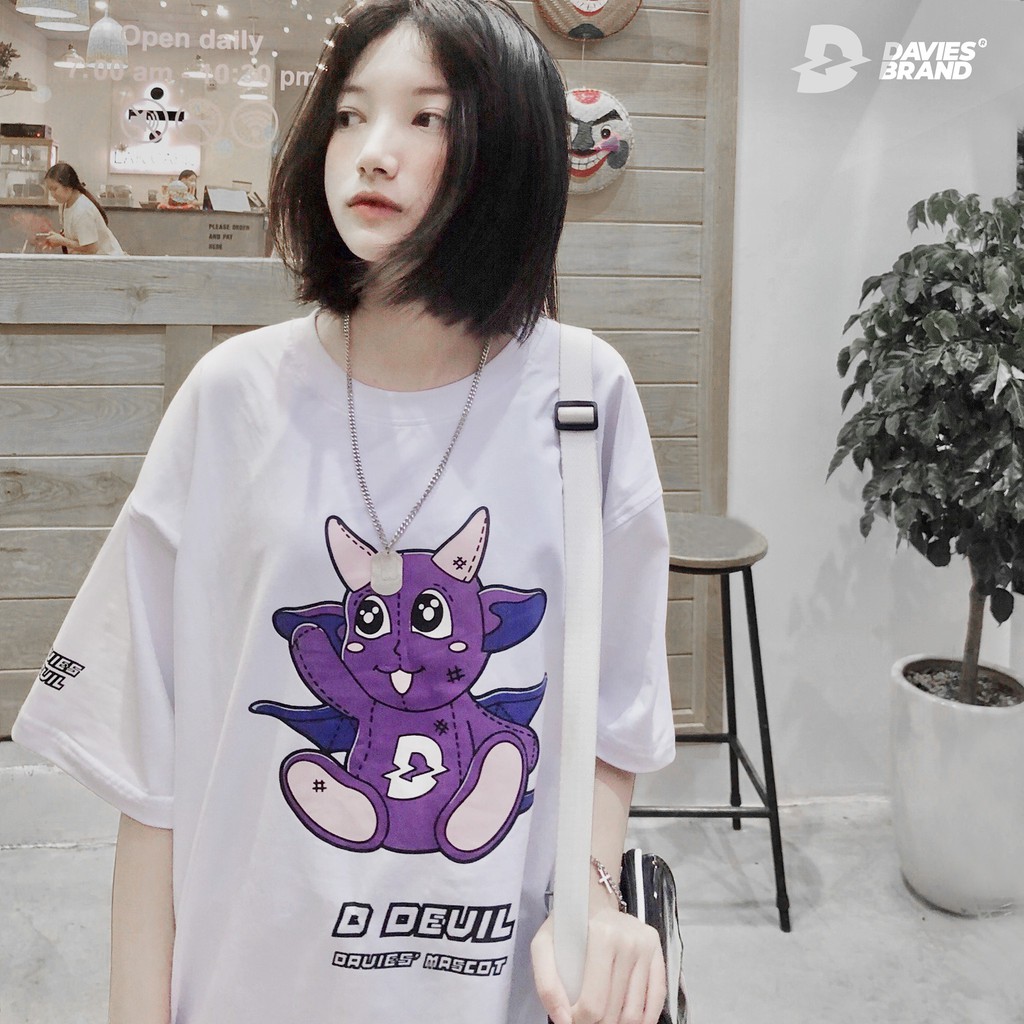 Áo thun nữ tay lỡ form rộng Devil Teddy - Tee local brand DAVIES.