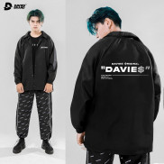 Áo khoác dù nam nữ form rộng màu đen Under Mark 2 - Basic Jacket Local brand Davies.