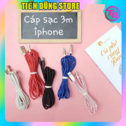 Cáp Sạc Bọc Dù Lighnting- Micro- Type C 3m Siêu Bền - Siêu Tiện Lợi