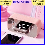 Loa bluetooth 3 in 1, đồng hồ báo thức, gương soi trang điểm amoi G5