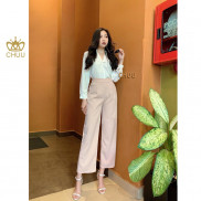 Quần tây ống rộng dáng suông basic, vải không nhăn CHUU Q3038